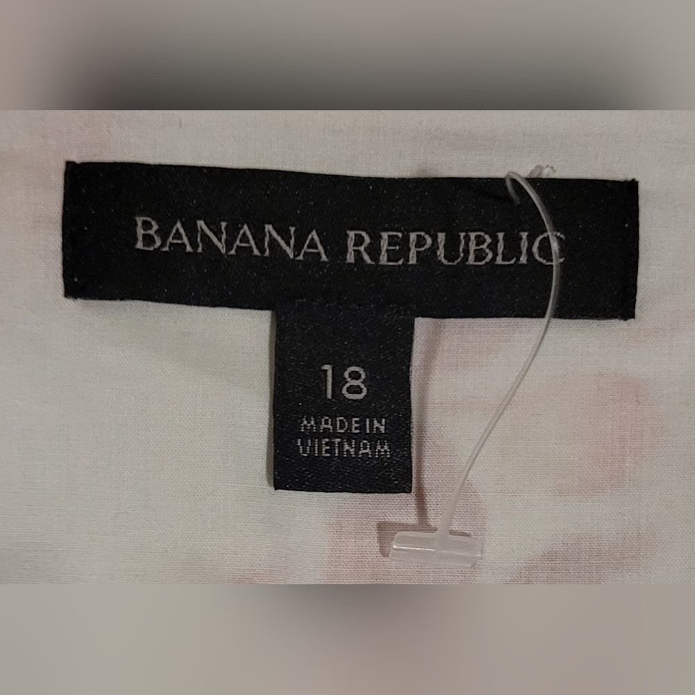 ​Banana Republic Floral Linen-Cotton Ruffle-Sleeve Dress - NWOT - 18 - Picture 8 of 14
